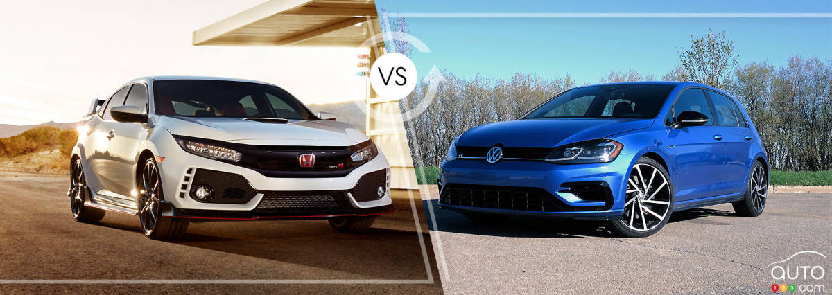 Comparaison : Honda Civic Type R 2019 vs Volkswagen Golf R 2019